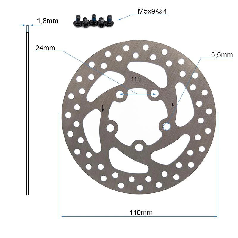 Xiaomi M365 PRO stabdžių diskas 110 mm