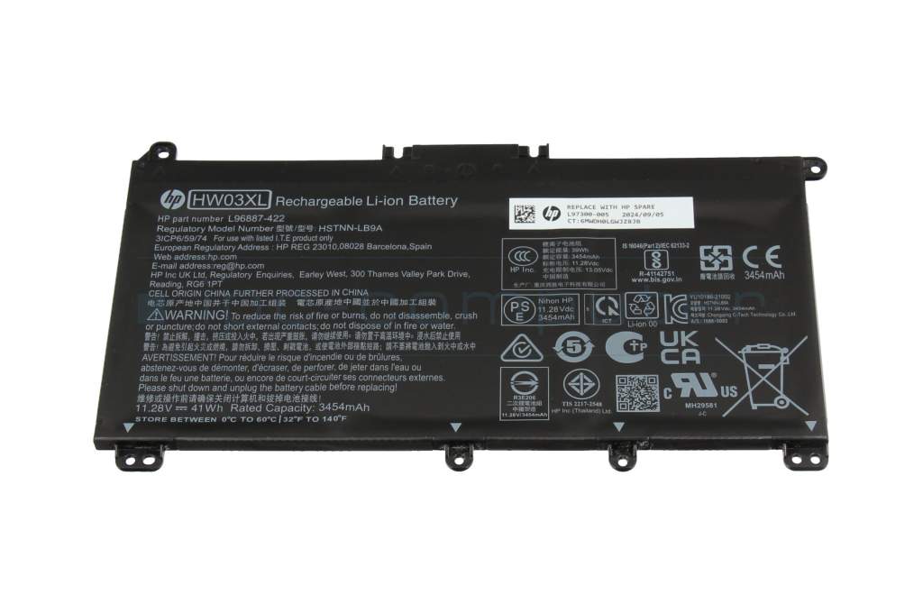 Baterija (akumuliatorius) Pavilion 15-EG 15-EH L97300-005 HW03XL HSTNN-DB9Y 11.34V 41.04Wh 3440mAh (originalas)